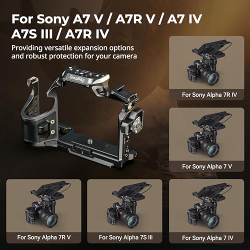 Image of SmallRig A7 V / A7R V / A7 IV Rhinoceros Cage for Sony Alpha 7 V /Alpha 7R V /Alpha 7 IV /Alpha 7S III /Alpha 7R IV, New Sleek & Streamlined Design 6029 | for Sony Alpha 7 V / Alpha 7R V / Alpha 7 IV / Alpha 7S III / Alpha 7R IV, New Sleek & Streamlined Design