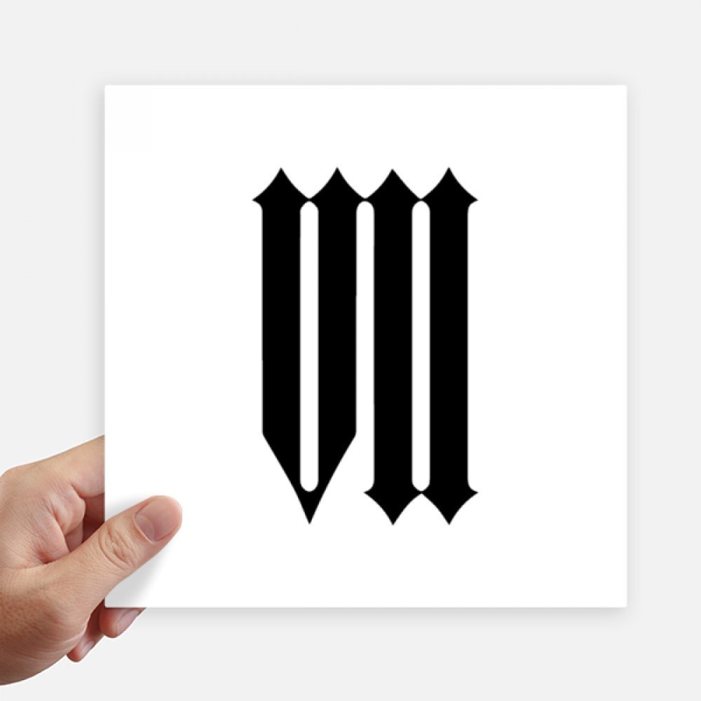 Stickers de números romanos negros (4 uds, 20x20cm) decorativos para pared, maleta y moto