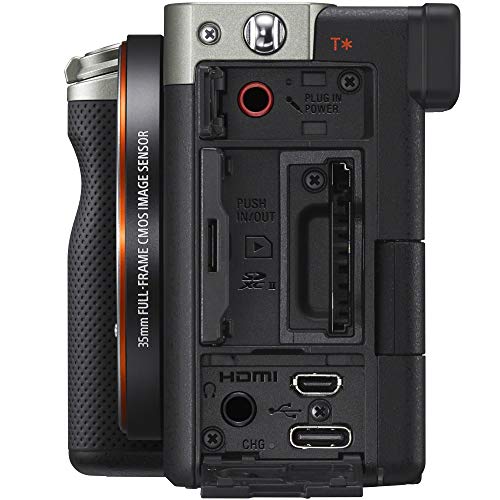 Sony A7C Mirrorless Full Frame Camera Alpha 7C Interchangeable Lens Body Only Silver Ilce7C/S Bundle With Deco Gear Case + Extra Battery + Flash + Filters + 64Gb Card + Software Kit And Accessories #TOP5