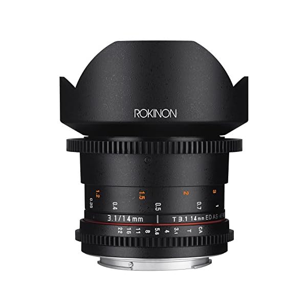 Rokinon Cine DS DS14M-N 14mm T3.1 ED AS IF UMC Full Frame Cine Weitwinkelobjektiv für Nikon