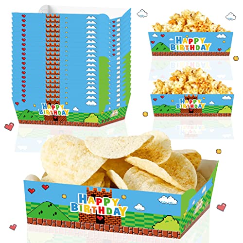 24pcs Super Brother Paper Food Trays Super Bros...