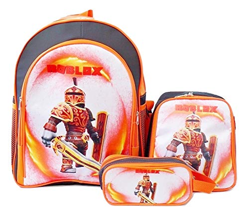 Mochila Roblox Cavaleiro Costas Lancheira Estojo