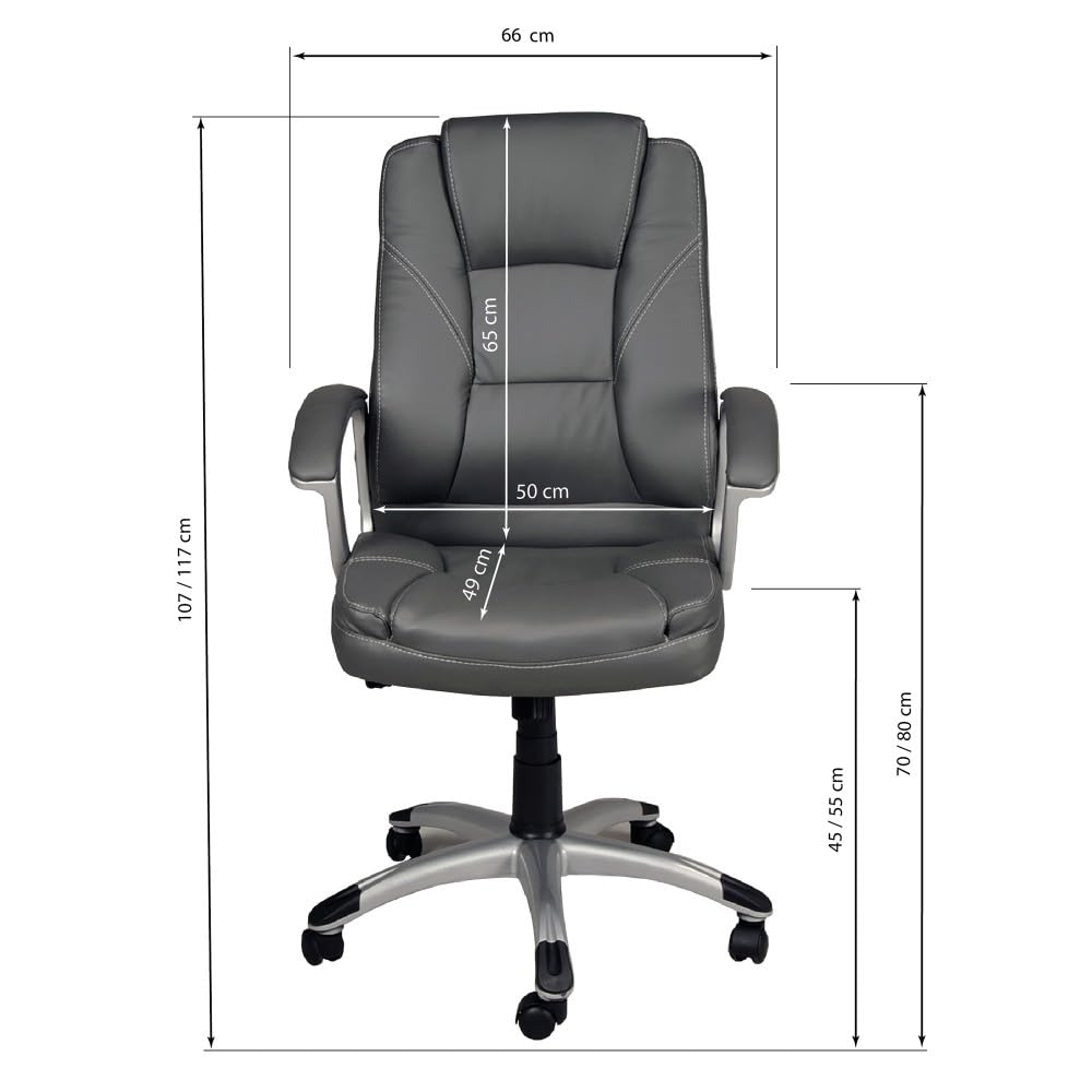 WEBER INDUSTRIES Fauteuil de Bureau Boss/Gris