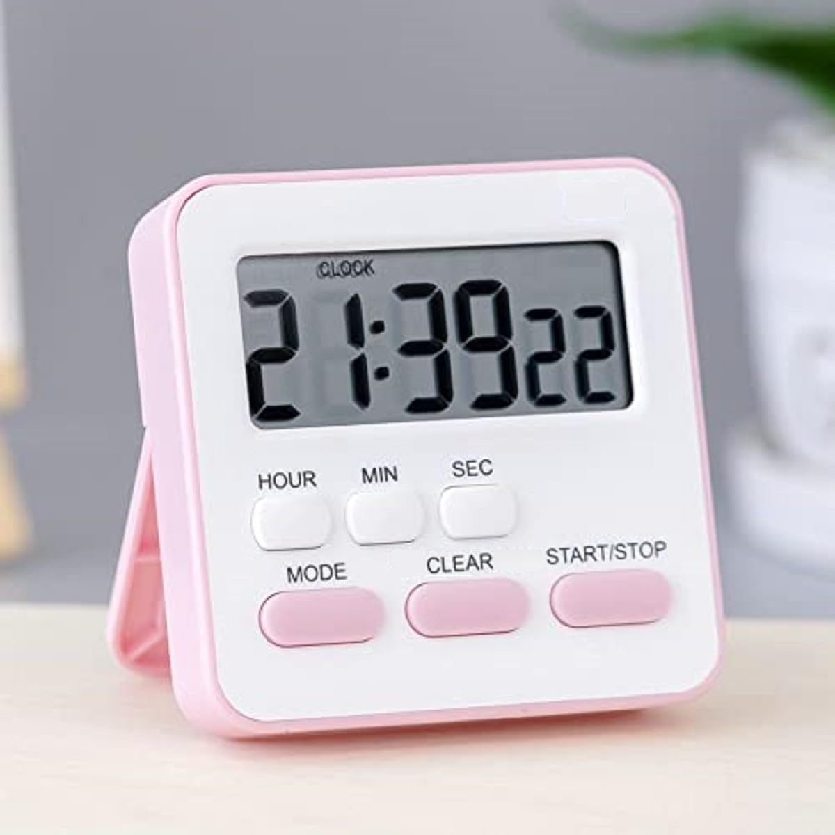 Topinon Digital Kitchen Timer & Stopwatch, Countdown Large Digits, Loud Alarm, Magnetic Stand Round, for Cooking | Baking | Kids Study Teacher Shower Bathroom Oven Round Back Stand Hanging Hole