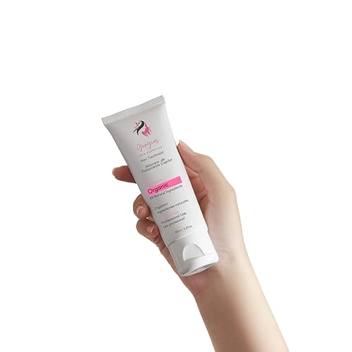 Gorgias Crema para el cabello alisadora progresiva orgánica de queratina para cabello brasileño liso, fino, fino, ondulado y encrespado | 85ML