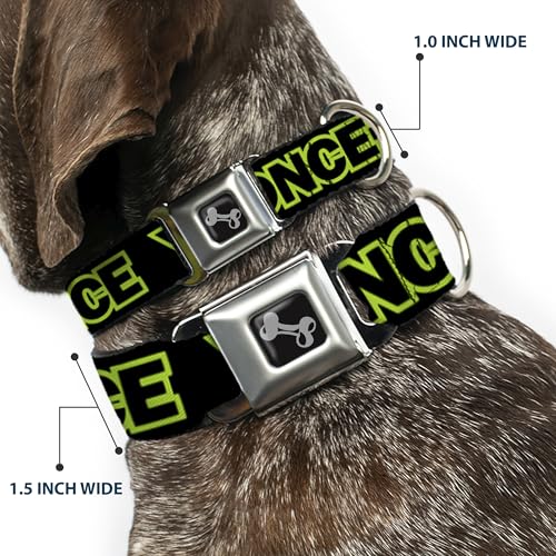 Collier de Chien Ceinture de Sécurité Nylon Résistant Vert Fluo Taille Medium - 3