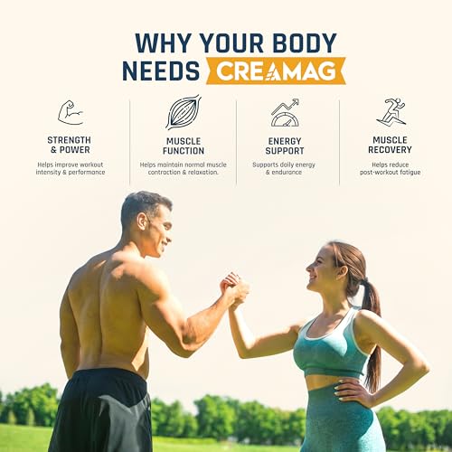 Image of Naturaltein CreaMag Boost | India's First Creatine + Magnesium Bisglycinate Formula | 3g Creatine Monohydrate & 130mg Elemental Magnesium Per Serving | Glyphosate Residue Free | Supports Strength, Energy & Recovery | Unflavoured | 100g (25 Servings)