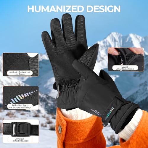 rivmount Kids Winter Gloves Warm Thermal Cold Weather Snow Waterproof Windproof Touchscreen Ski for Boys Girls - Image 7