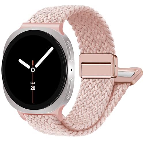 Image of BXUXOHS Magnetic Nylon Bands for Samsung Galaxy Watch 8 Band /Galaxy Watch 8 Classic,Braided Elastic Fabric No Gap Sport Strap for Galaxy Watch 8 /8 Classic 40mm 44mm 46mm men /women