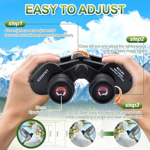 Binoculares para adultos con alta potencia y visión HD miniatura 4