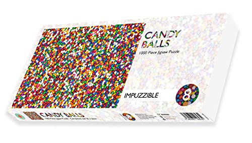 Jigsaw Puzzles for Adults 1000 Pieces Jigsaw Puzzles - Impuzzibles Candy - 1000 Piece Hardest Jigsaw Puzzle - 66 X 50cm - Hard Jigsaw Puzzle for Adults (Candy Balls)