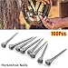 Yiodauh Horseshoe Nails 100 Pcs Steel E2-E8 Hoof Nails – Practical Horse Equipment for Shoe Repair, Harness Upkeep & Riding Essentials(100Pcs E8 60.5mm)