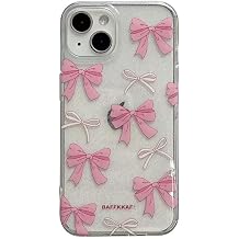 Bow Phone Case Compatible with iPhone 12 Pro Max, Coquette Aesthetic Bling Cute Pink Ribbon Bow Phone Case for Women Girls