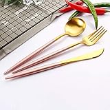 Oberfläche matt gebürstet Besteckset aus Edelstahl mit Löffel, Westerngeschirr Cutlery Spoon Three-piece