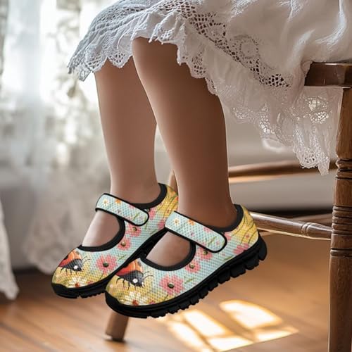 Ladybug Series Girls Mary Jane Shoes Anti-Slip Dress Shoes Kids Soft Sole School Running Shoes for Walking,Traveling,Hiking4
