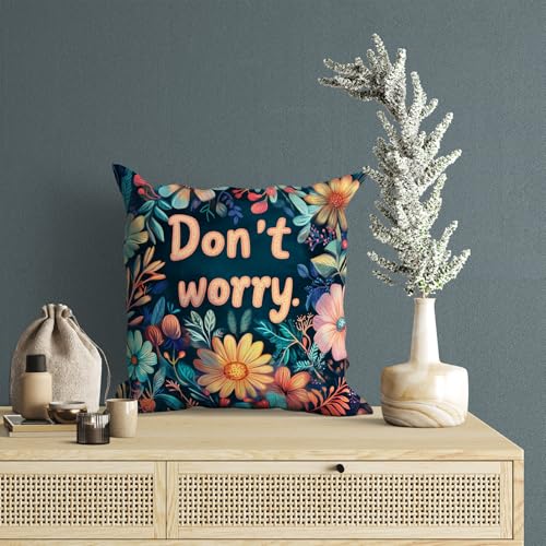 Image of SCPmarts Printed Cushion Cover Home Decorative Pillow for Sofa Soft Solid Square Throw Pillow Cushion Covers Satin Cushion Covers Set of 5 Size 16 x 16 Inch (Design 40)