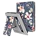 Produktbild Fintie Hülle kompatibel für Kindle Paperwhite (10. Generation - 2018 / alle Generationen) - Kickstand Schutzhülle mit Kartenfach Handschlaufe und Auto Sleep/Wake Funktion, Blühender Hibiskus