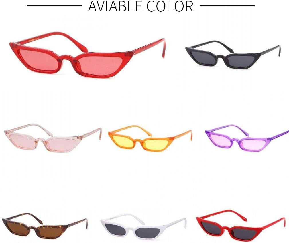 ADE WU Retro Cat eye Sunglasses for Women Cute Small Narrow Skinny Sexy 50s 60s Stylish Cateye Sun Glasses - Image 8