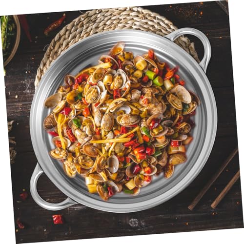 Olla de acero inoxidable con tapa 3.5 quart wok doble asa miniatura 7
