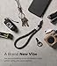 Ringke Rope Hand Strap [Adjustable Phone Wrist Strap] Universal Multifunctional Camera Lanyard Wristlet Designed for Phone Cases, Earbuds, Cameras, Car Keys - Black