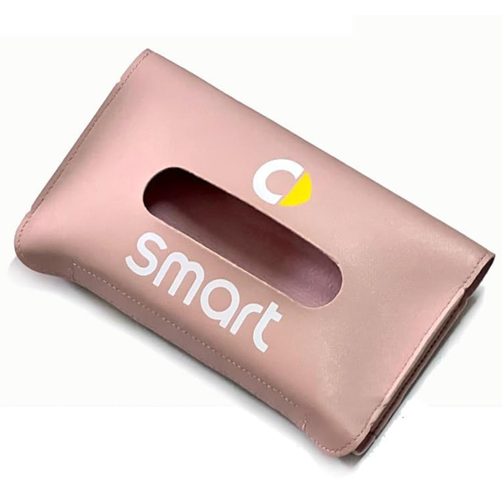 Boîte à mouchoirs pour Smart - Porte-serviettes en papier de voiture portable rose