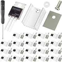 DAOKAI IRF4905 Mosfet-Transistor P-Kanal 74 A 55 V IRF4905PBF Inline-MOSFET-Transistor TO-220AB mit Aluminium-Kühlkörper-Schraubendreher-Montagesätzen, für Heimwerker (20 Stück)
