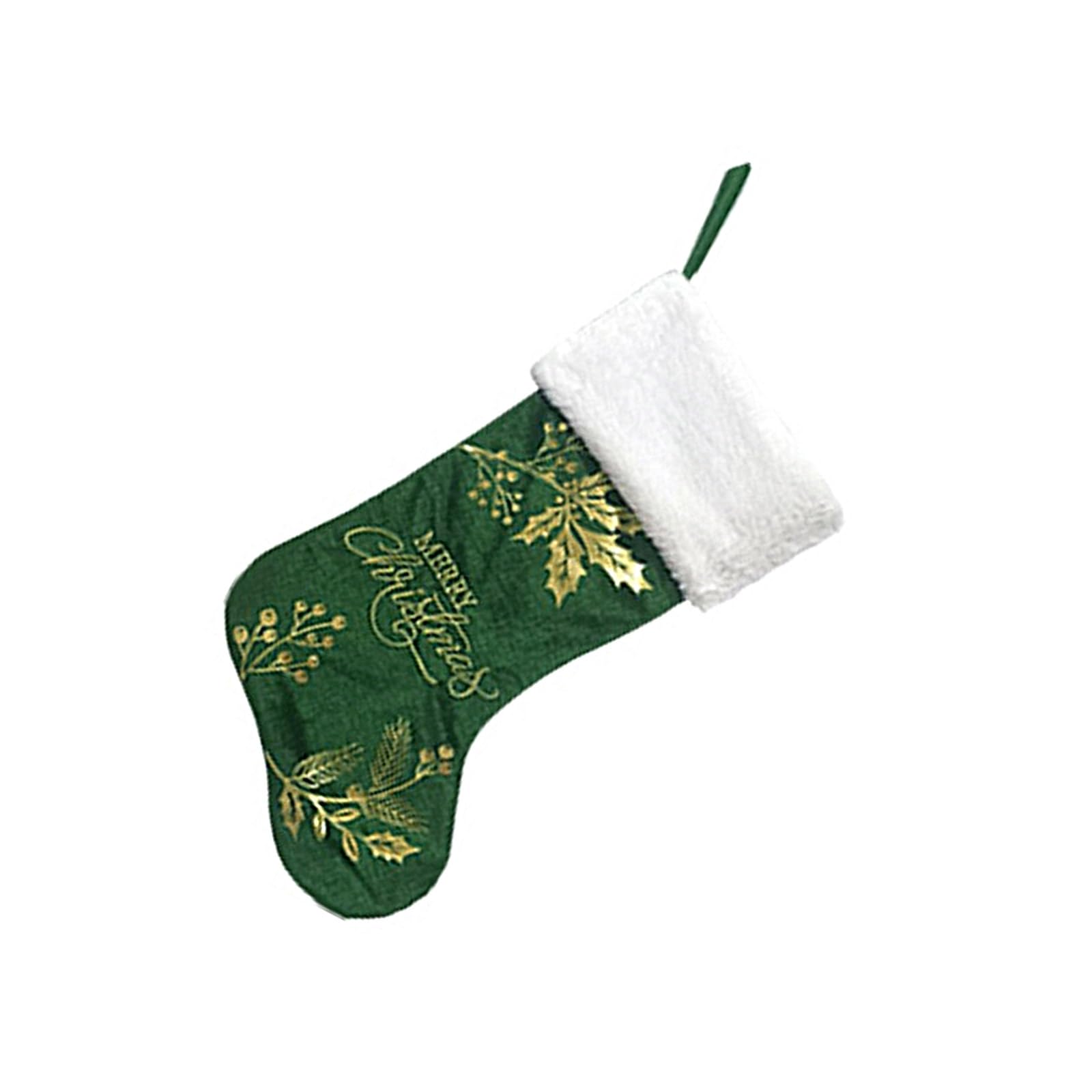 Carotoe F Stylish Lettered Christmas Sock Comfortable Polyester Christmas Sock Decoration With Elegant Embroidered Letter Detail Ashion Stocking
