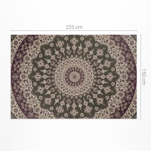 Tapis vinyle extérieur 150x225 cm rectangle imperméable terrasse balcon jardin - 4