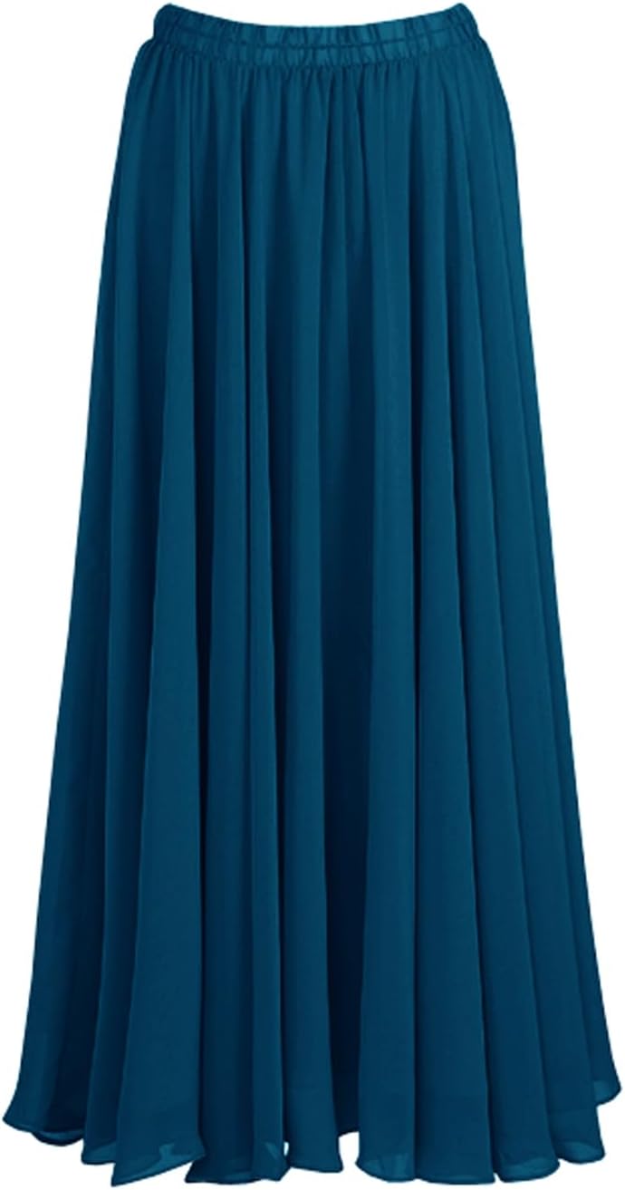 Indian Trendy Women's 2 Layer Skirts Chiffon Gypsy Full Circle Belly Dance Tribal Big Hem Reversible