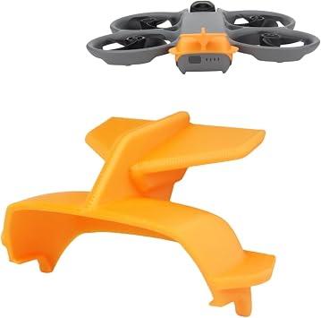Drone Tail Wing Stabilizer Compatible with DJI Avata 360, Aerodynamic Rear Mount to Reduce Drag, 3D-Printed Accessory Orange