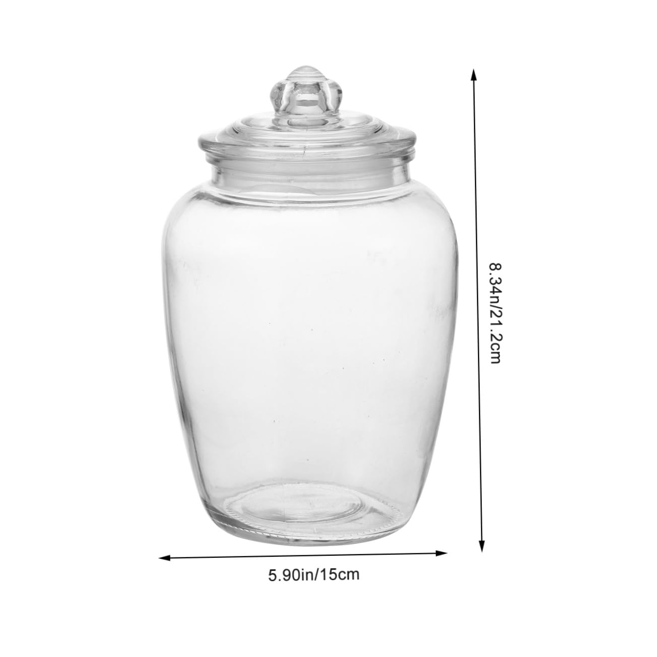 Toyvian Großer Durchsichtiger Glas Lagerbehälter 2200 ml Luftdicht mit Deckel für Getrocknete Früchte Nüsse Haushalt