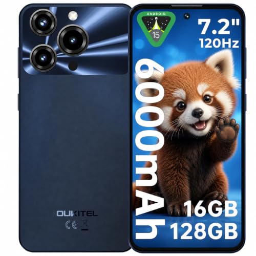 OUKITEL C69 Smartphone 7, 2 Pollici 120Hz, Batteria 6000mAh Cellulare in offerta