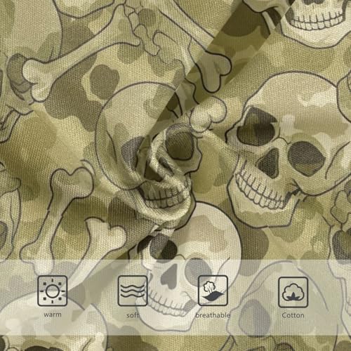 Toddler Girl Briefs, Camouflage Skulls Olive Green Girls Underwear Cotton, 2–8 Years3