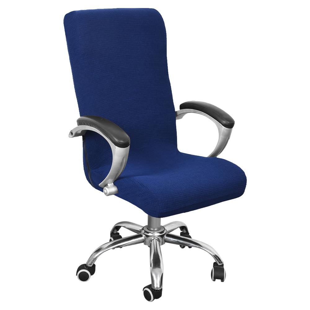 DOBRVVGT Chair Covers,Dining Chair Covers S/M/L Elastic Chair Covers Rotating Stretch Office Computer Desk Seat Chair Cover Removable Plaid Slipcovers Side Zippers(5,S)