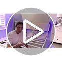 Bestier King Bed Frame with Storage Headboard & LED, Upholstered, Beige image 7