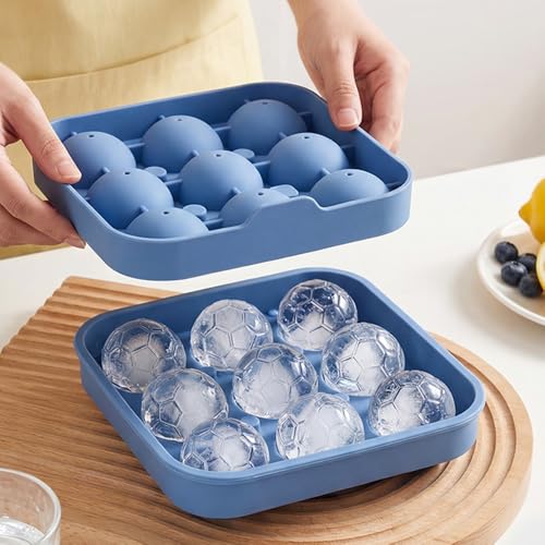 Bandeja de hielo con tapa y recipiente, azul miniatura 1
