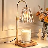 Marycele Candle Warmer Lamp with Timer & Dimmer - Mothers Day Gifts for Women Mom Her, Aesthetic Office Home Decor, Adjustable Height Wax Melter for Candle Jar & 3-Wick Candles (2 Bulbs Included)