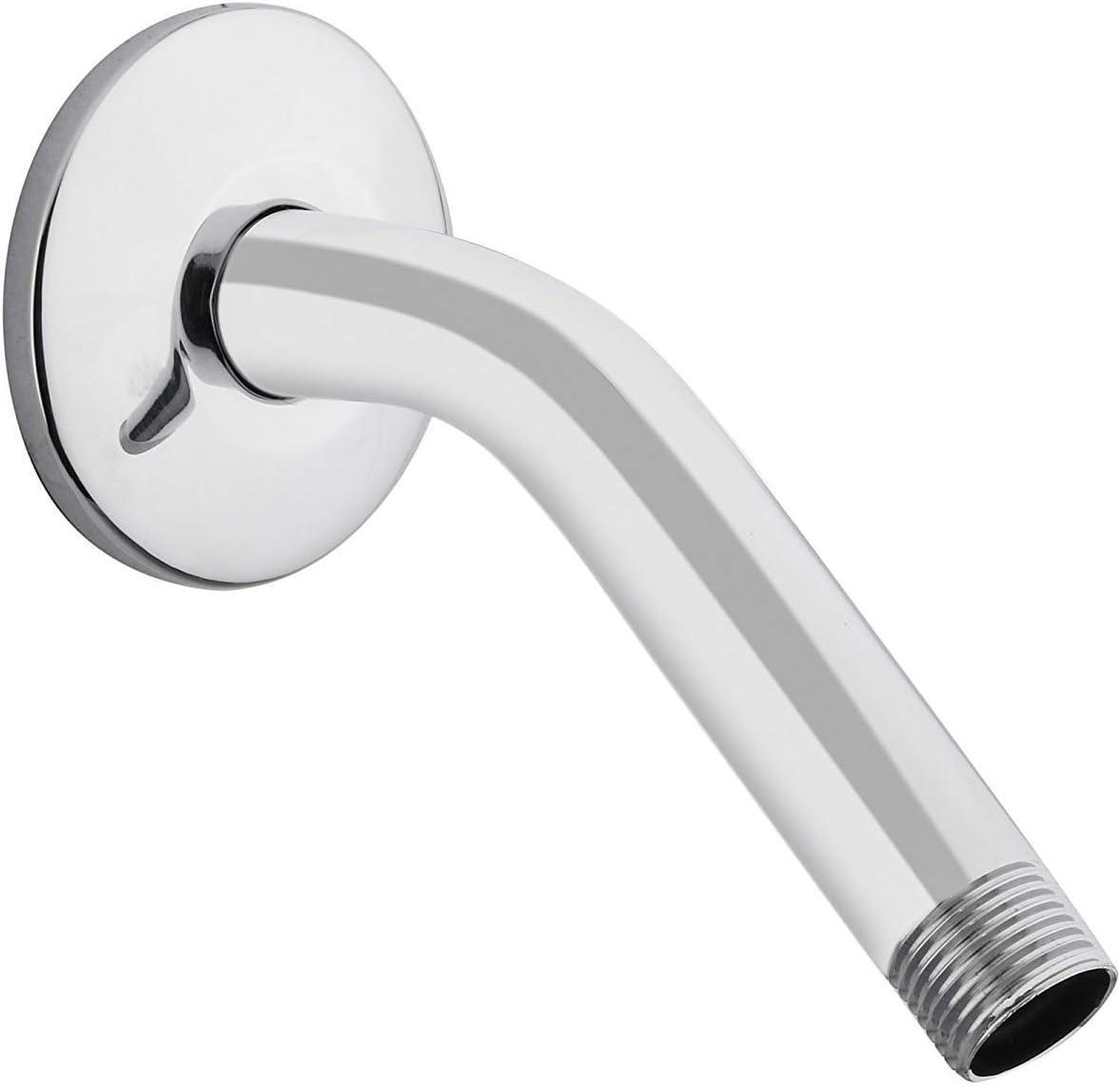 Complementary Shower Arm for Bathroom with Escutcheon - Silver with Chrome Finish - Shower Head Extension Arm - Corrosion Resistant Shower Arm Mount - Perfect Water Flow Position 99054IN-CP