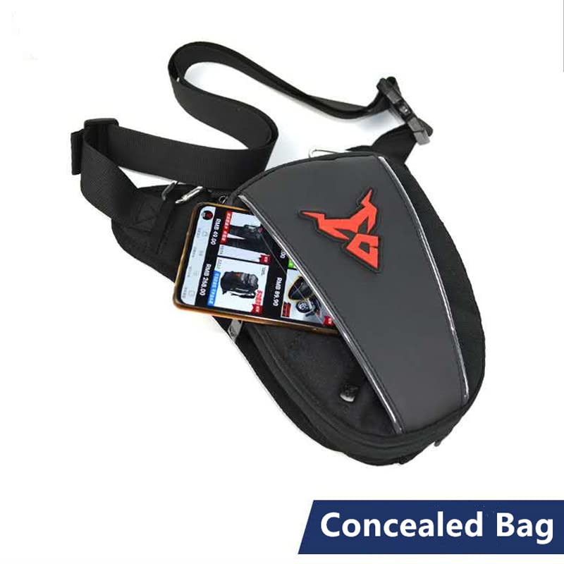 Beintasche Herren Motorradtropfen Taille Bein Bag Oberschenkel Gürtel Hüfte Bum wasserdichte Motorrad Reise Fanny Pack Taschen Motorrad Beintasche(Green Remark)