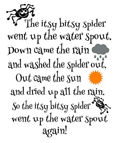 Itsy Bitsy Spider Wall Decal