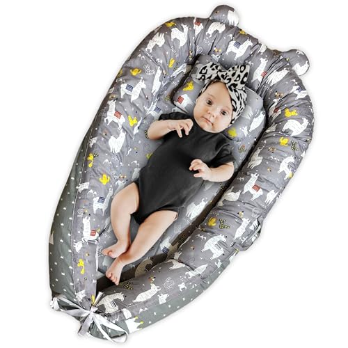 Image of Luxury Plush Lounger for Toddlers - Anti-Anxiety Calming Bed, Fluffy Cuddler with Pillow, Washable Design, Ideal for Modern Homes and Parents.