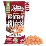 Better Than Good Savory Keto BBQ Protein Puffs – Gluten-Free, Low Calorie, High Protein, Low Carb, Paleo, Sugar-Free Healthy Snacks for Kids & Diabetics | No Artificial Flavors (4 Pack)