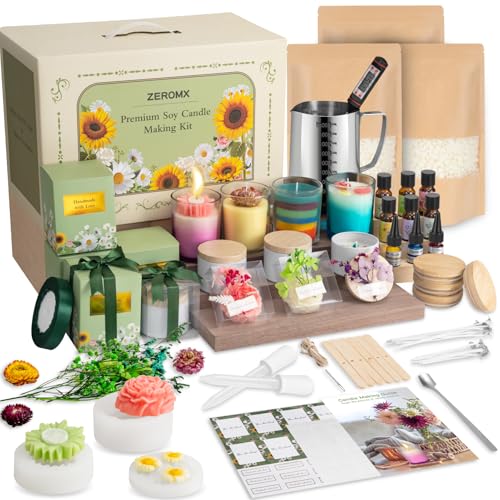 ZEROMX Candle Making Kit for Adults & Beginners - Full DIY Set wi...
