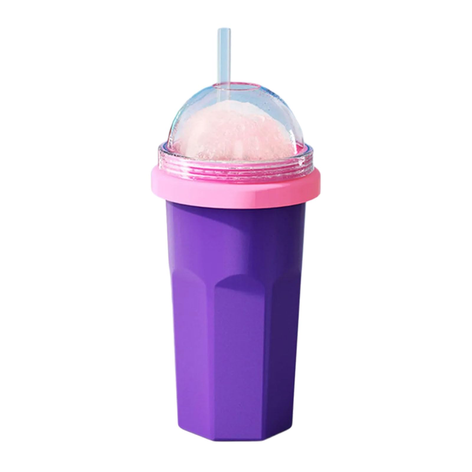 Tsophreniq Ice Slush Cup with Detachable Silicone Lid for Sodas and Milk Slushies Cup with Straw for Beverages Snacks Travel Friendly Slush Maker for Beverages