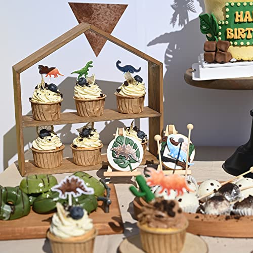 Watercolor Dinosaur Party Cupcake Toppers - 36Pcs Dinosaur Birthday Party Supplies Cupcake Toppers Picks For Boys Kids Dino Theme Party Decorations Cake Decor #TOP3