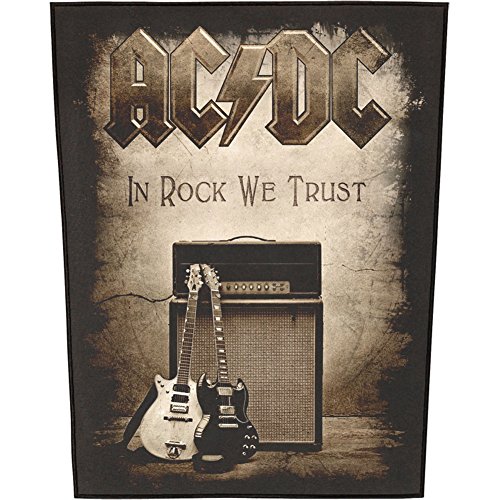 AC/DC Men's In Rock We Trust Back Patch Black