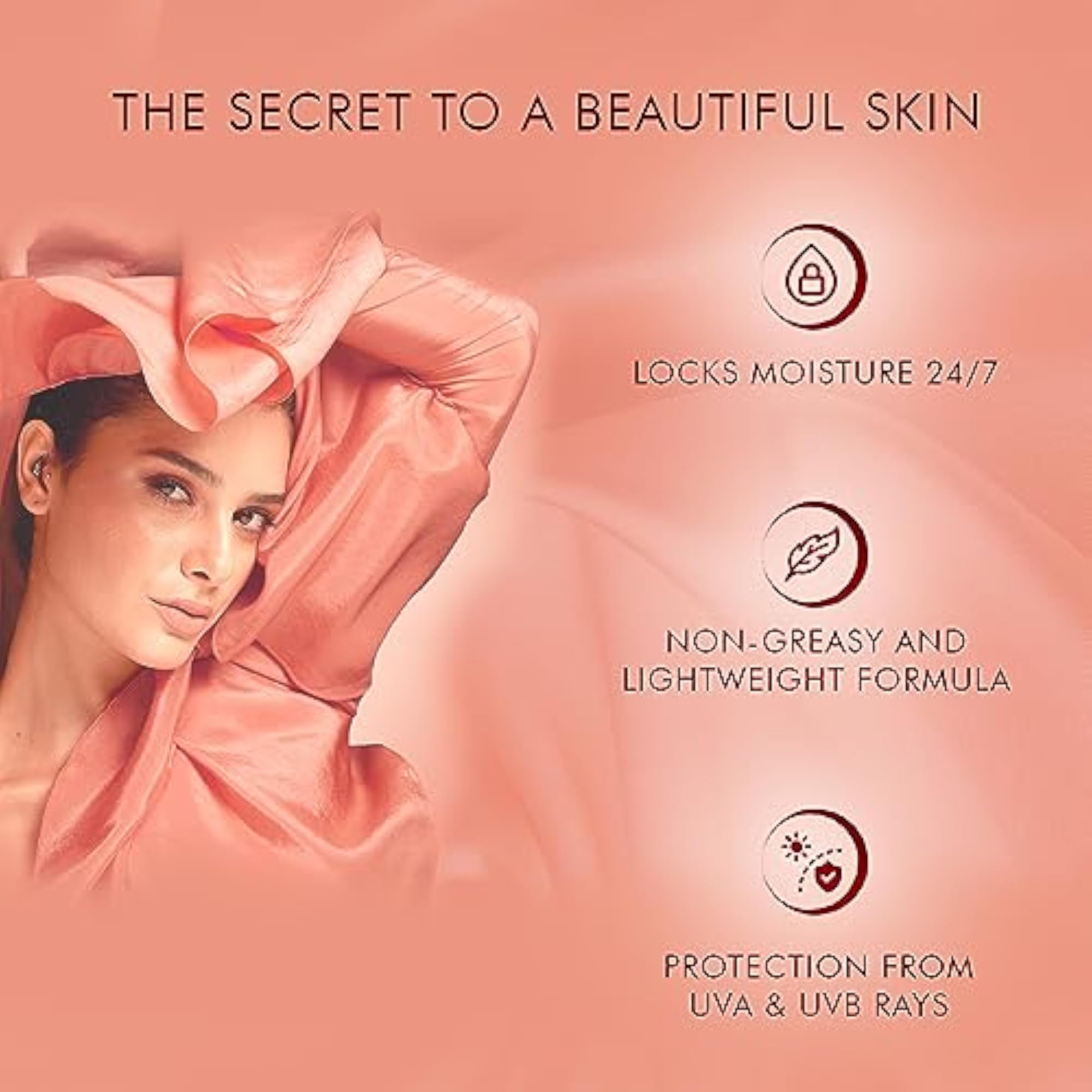 Peach Milk Moisturizer SPF 24 PA++, 200ml Lotion Pack of 2