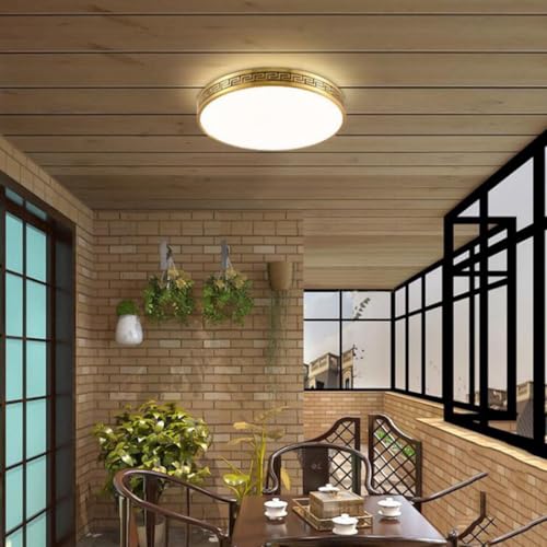 Plafonnier LED en cuivre chic à intensité variable pour chambre élégante - 4
