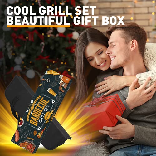 CRANACH BBQ Grilling Accessories 16 Pcs Set Stocking Stuffers Gifts for Men Women Grill Utensils Cooking Kitchen Tools Kit for Dad, Fathers in Outdoor Barbecue, Camping, Wedding - Thumbnail 6