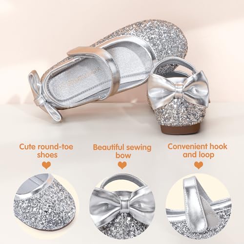 Image of PANDANINJIA Toddler Dress Shoes Flower Girls Ballet Flats